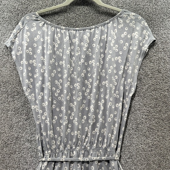 Boden Dress Women‎ 4 Gray Dot Print Cap Sleeve Belted Lightweight Lyocell Cotton - Picture 5 of 11